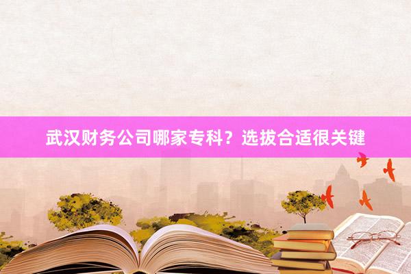 武汉财务公司哪家专科？选拔合适很关键